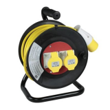 50Mtr Cable Extension Reel with 2 x 16A Outlets 110V